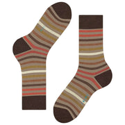 Falke Tinted Stripe Socks - Sesame Beige