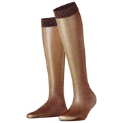 Falke Glitter 30 Denier Knähöga strumpor - Barolo/Guld
