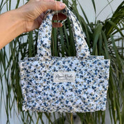 Moon Nude Spring Mini Shopper Bag - Blå/Vit/Grön