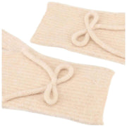 Isotoner Bow Detail Wool Blend Stickade Handskar - Beige