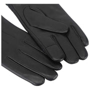 Isotoner Premium Rib Knit Cuff Läderhandskar - Svarta