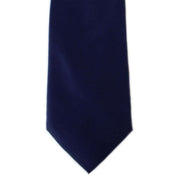 Michelsons of London Plain Ployester Tie - Navy