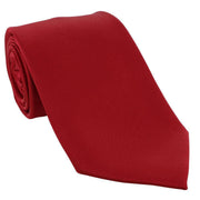 Michelsons of London Plain Tie and Contrast Floral Pocket Square Set - Red