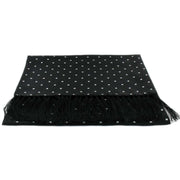 Michelsons of London Wide Polka Dot Silk Scarf - Black