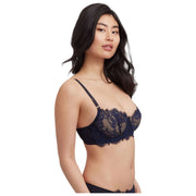 Skarlett Blue Entice Spets Balconette BH - Svart/Midnight Navy