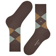 Burlington King Socks - Brun/Mintgrön