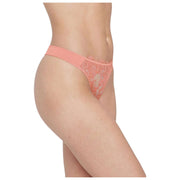 Skarlett Blue Entice Front Lace Thong - Nejlika/Nylon Tan