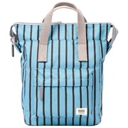 Roka Bantry B Liten Återvunnen Canvas Ryggsäck - Blå Stripe