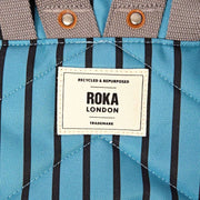 Roka Bantry B Liten Återvunnen Canvas Ryggsäck - Blå Stripe