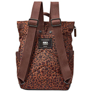 Roka Canfield B Liten Återvunnen Canvas Ryggsäck - Mini Leopard Brun