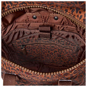 Roka Canfield B Liten Återvunnen Canvas Ryggsäck - Mini Leopard Brun