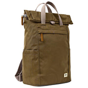 Roka Finchley Stor ryggsäck i återvunnen canvas - Sea Spray Brown