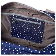 Roka Gatwick Medium Recycled Canvas Duffle Bag - Marinblå Polka Dot