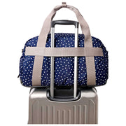 Roka Gatwick Medium Recycled Canvas Duffle Bag - Marinblå Polka Dot