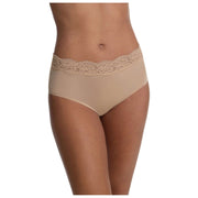 Skarlett Blue Divine Lace Trim Brief - Nylon Tan