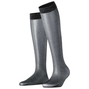 Falke Glitter 30 Denier Knähöga strumpor - Svart/Sliver