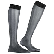 Falke Glitter 30 Denier Knähöga strumpor - Svart/Sliver