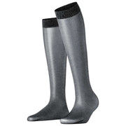 Falke Glitter 30 Denier Knähöga strumpor - Svart/Sliver