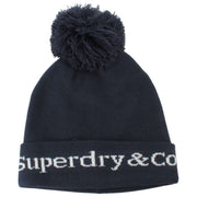 Superdry & Co Athletic Essentials Logo Stickad mössmössa - Eclipse Navy
