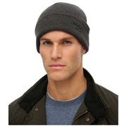 Superdry & Co Essential Logo Knitted Beanie Hat - Iron Grey