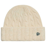 Superdry & Co Premium kabelstickad mössmössa - Natural Cream