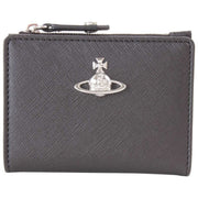 Vivienne Westwood Saffiano Slim Flap Korthållare Portemonnaie - Svart