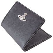 Vivienne Westwood Saffiano Slim Flap Korthållare Portemonnaie - Svart
