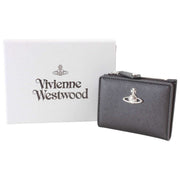 Vivienne Westwood Saffiano Slim Flap Korthållare Portemonnaie - Svart