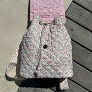 Moon Nude Peony Flap Ryggsäck - Rosa/Vit
