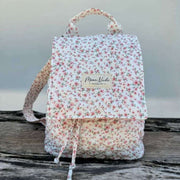 Moon Nude Peony Flap Ryggsäck - Rosa/Vit