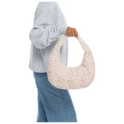 Moon Nude Peony Hoop Bag - Rosa/Vit