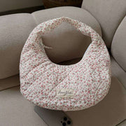 Moon Nude Peony Hoop Bag - Rosa/Vit