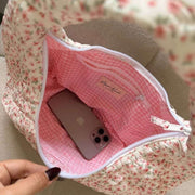 Moon Nude Peony Hoop Bag - Rosa/Vit