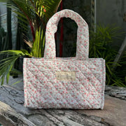 Moon Nude Peony Mini Shopper Bag - Rosa/Vit