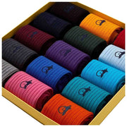 London Sock Company Simply Sartorial 15-pars sockboxsats - grå/blå/orange/gul