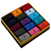 London Sock Company Simply Sartorial 15-pars sockboxsats - grå/blå/orange/gul