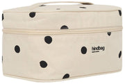 Hindbag Gaspard Makeupväska - Benvit prickig