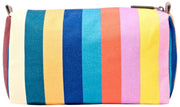 Roka Mayfair Liten Tvättväska i bomull Canvas - Bred Multi Stripe