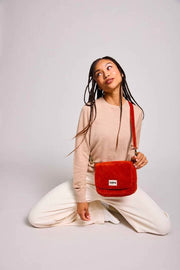 Hindbag Margault Axelväska - Velvet Brick Orange