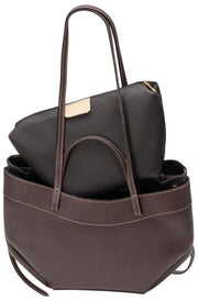 Elie Beaumont Origami Tote Bag - Mörk chokladbrun