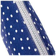 Roka Maida Vale Medium Cotton Canvas Pouch - Marinblå Polka Dot
