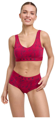 Falke Daily Comfort Print 2-Pack Bustier Bralette - Svart/Röd
