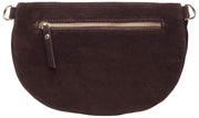 Elie Beaumont Suede Large Sling Bag - Chokladbrun
