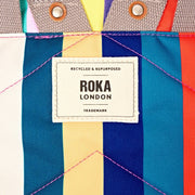 Roka Canfield B Medium Återvunnen Canvas Ryggsäck - Bred Multi Stripe