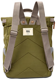 Roka Canfield B Medium Återvunnen Nylon Ryggsäck - Gräslöksgrön