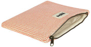 Hindbag Ema Woven Medium Zipped Pouch - Korallrosa