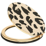 Alice Wheeler London djurtryck rund spegel - ljus leopard/svart