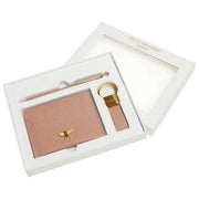 Alice Wheeler London Bow Card Hållare Nyckelring och Pen Lyx Present Set - Rosa