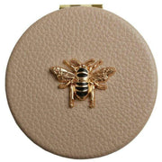 Alice Wheeler London Round Compact Mirror - Stone Beige