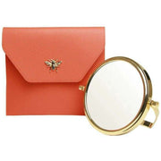 Alice Wheeler London Travel Mirror and Case - Orange